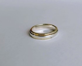 ANILLOS MATRIMONIO PLATA Y ORO 18K