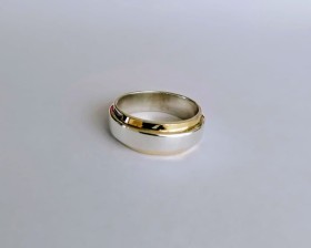 ANILLOS MATRIMONIO PLATA Y ORO 18K