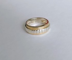 ANILLOS MATRIMONIO PLATA Y ORO 18K