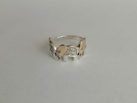 ANILLO PLATA CON ORO 18K