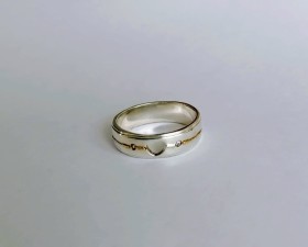 ANILLOS MATRIMONIO PLATA Y ORO 18K