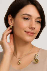 JUEGO PLATA Y ORO 18K