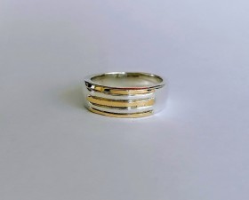 ANILLOS MATRIMONIO PLATA Y ORO 18K