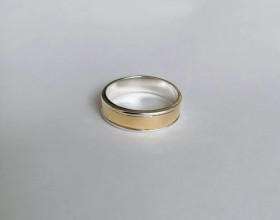 ANILLOS MATRIMONIO PLATA Y ORO 18K