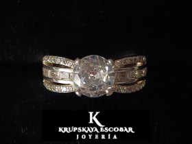 ANILLO DE COMPROMISO EN PLATA 925