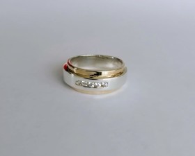 ANILLOS MATRIMONIO PLATA Y ORO 18K